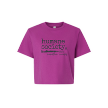 Load image into Gallery viewer, Humane Society Cropped Tee – American Apparel® Women’s Fit