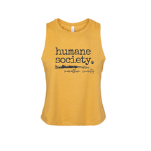 Load image into Gallery viewer, Humane Society Women’s Cropped Tank – Racerback Jersey