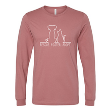 Load image into Gallery viewer, Rescue. Foster. Adopt. - Adult Short and Long Sleeve Tees - CC
