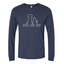 Load image into Gallery viewer, Rescue. Foster. Adopt. - Adult Short and Long Sleeve Tees
