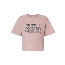 Load image into Gallery viewer, Humane Society Cropped Tee – American Apparel® Women’s Fit
