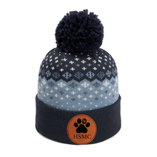 Load image into Gallery viewer, Patterned Beanie w/ HSMC Paw Print Patch
