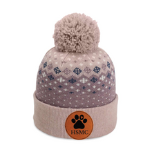 Load image into Gallery viewer, Patterned Beanie w/ HSMC Paw Print Patch
