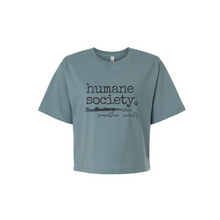 Load image into Gallery viewer, Humane Society Cropped Tee – American Apparel® Women’s Fit
