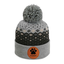 Load image into Gallery viewer, Patterned Beanie w/ HSMC Paw Print Patch
