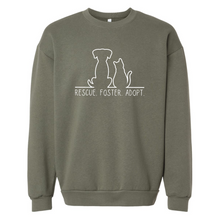 Load image into Gallery viewer, Rescue. Foster. Adopt. - Cozy Crewneck Sweatshirt - CC
