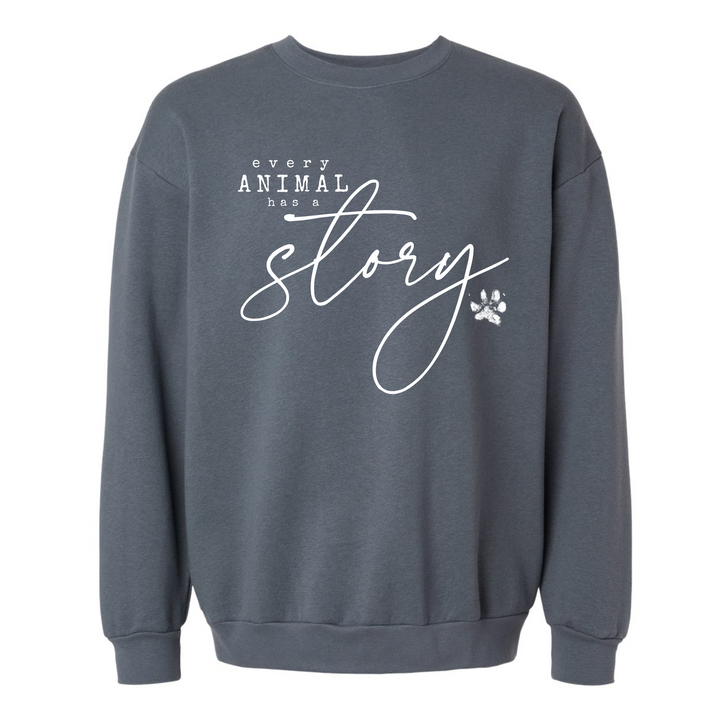 Every Animal Has A Story - Cozy Crewneck Sweatshirt