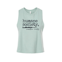 Load image into Gallery viewer, Humane Society Women’s Cropped Tank – Racerback Jersey
