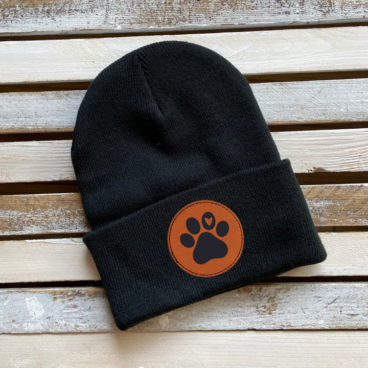 Beanie w/ Paw Print Patch - CC