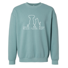 Load image into Gallery viewer, Rescue. Foster. Adopt. - Cozy Crewneck Sweatshirt - CC
