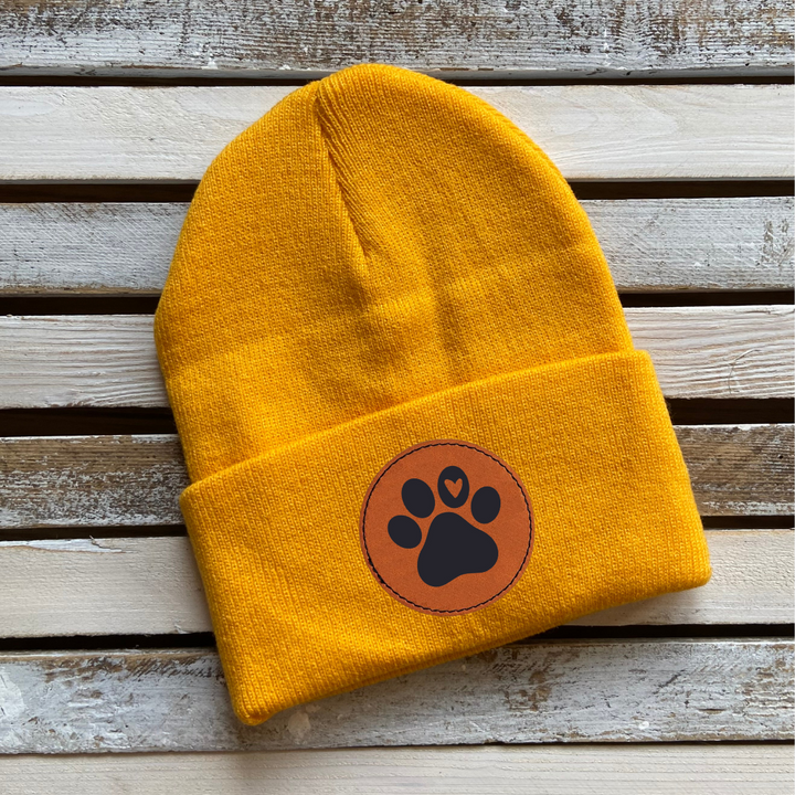 Beanie w/ Paw Print Patch - CC