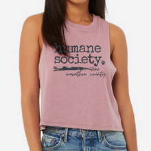 Load image into Gallery viewer, Humane Society Women’s Cropped Tank – Racerback Jersey
