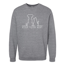 Load image into Gallery viewer, Rescue. Foster. Adopt. - Cozy Crewneck Sweatshirt - CC

