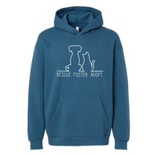 Load image into Gallery viewer, Rescue. Foster. Adopt. - Cozy Hoodie - CC
