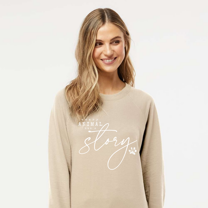 Every Animal Has A Story - Lightweight Crewneck Sweatshirt