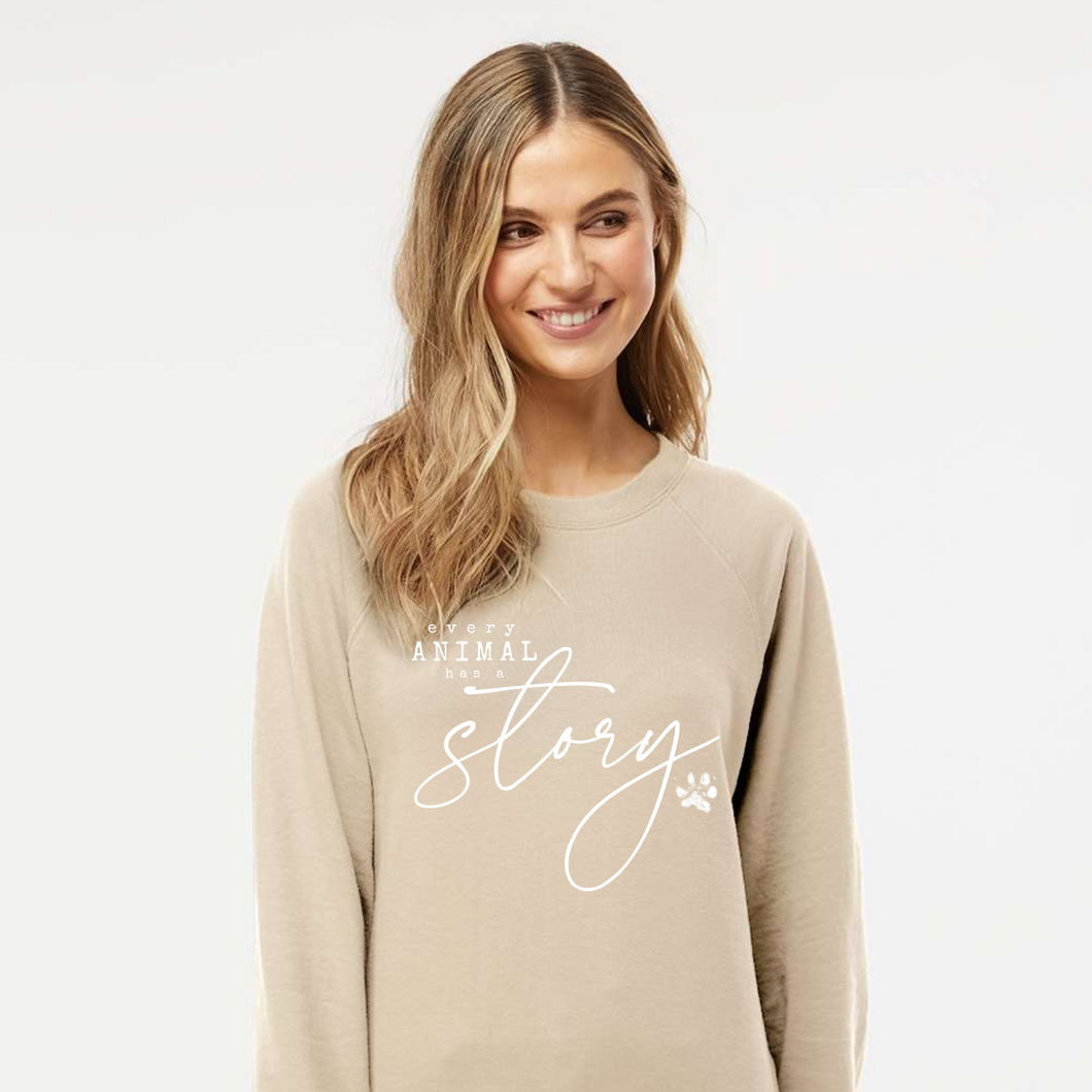 Every Animal Has A Story - Lightweight Crewneck Sweatshirt