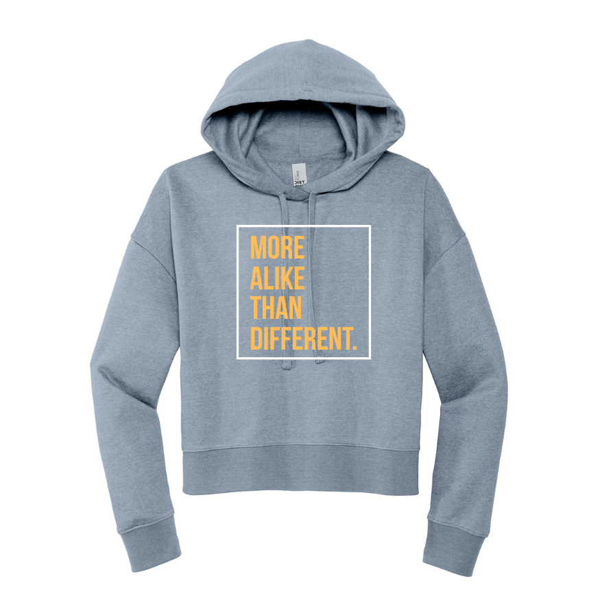 More Alike than Different Cropped Women's Hoodie (Adult Unisex)