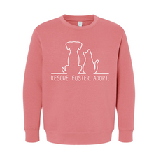 Load image into Gallery viewer, Rescue. Foster. Adopt. - Youth Crewneck
