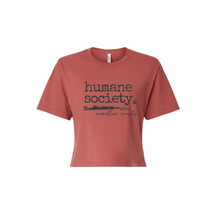 Load image into Gallery viewer, Humane Society Cropped Tee – American Apparel® Women’s Fit

