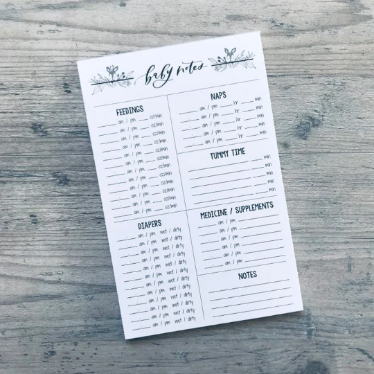 'Baby Notes' Notepad