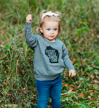 Load image into Gallery viewer, &#39;Cutest Little Cheese Curd&#39; Toddler Crewneck - Grey
