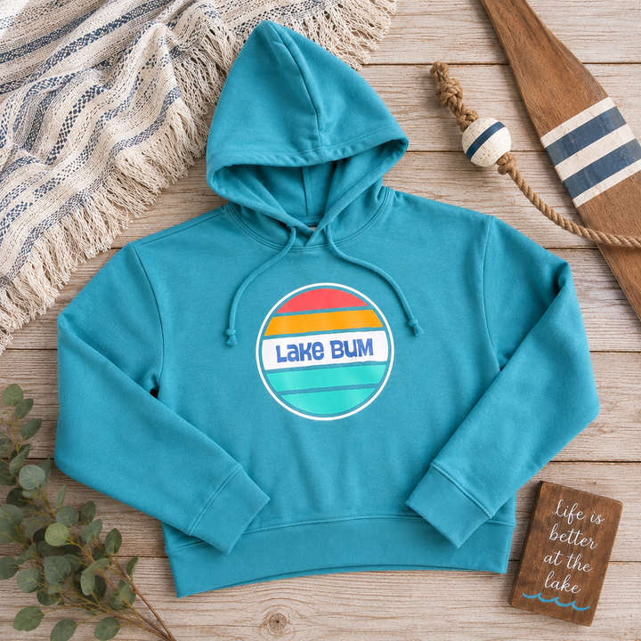 Cropped Hoodie - Lake Bum