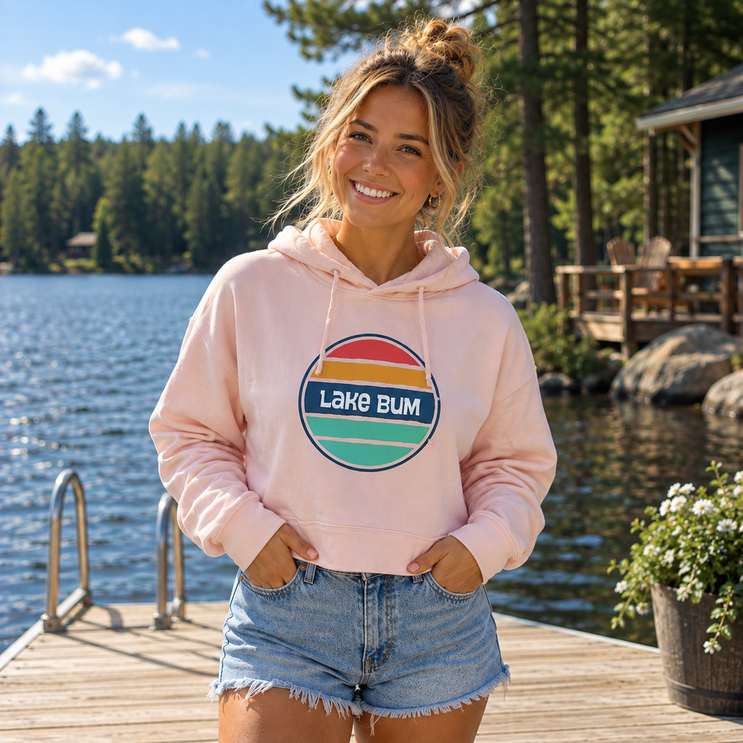 Cropped Hoodie - Lake Bum