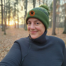 Load image into Gallery viewer, Patterned Beanie w/ HSMC Paw Print Patch
