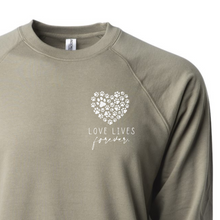Load image into Gallery viewer, Love Lives Forever Lightweight Unisex Crewneck Sweatshirt
