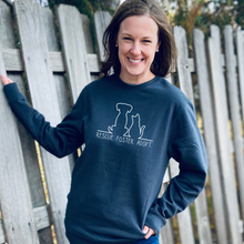 Load image into Gallery viewer, Rescue. Foster. Adopt. - Cozy Crewneck Sweatshirt - CC
