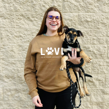 Load image into Gallery viewer, Love is a Four-Legged Word - Cozy Crewneck Sweatshirt - CC
