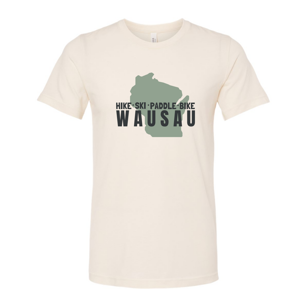 Hike Ski Paddle Bike WAUSAU Tee
