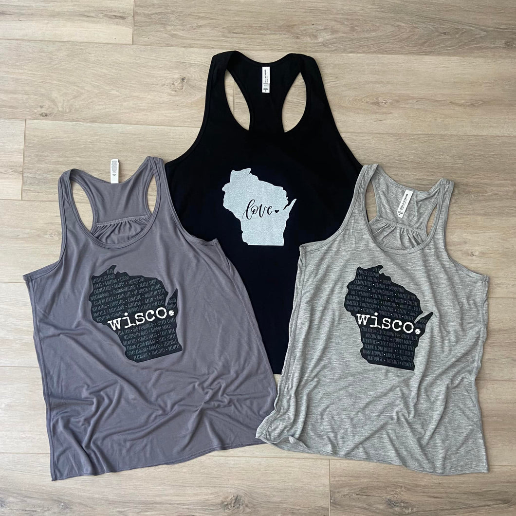 'Wisco' + 'Wisconsin Love' Tanks