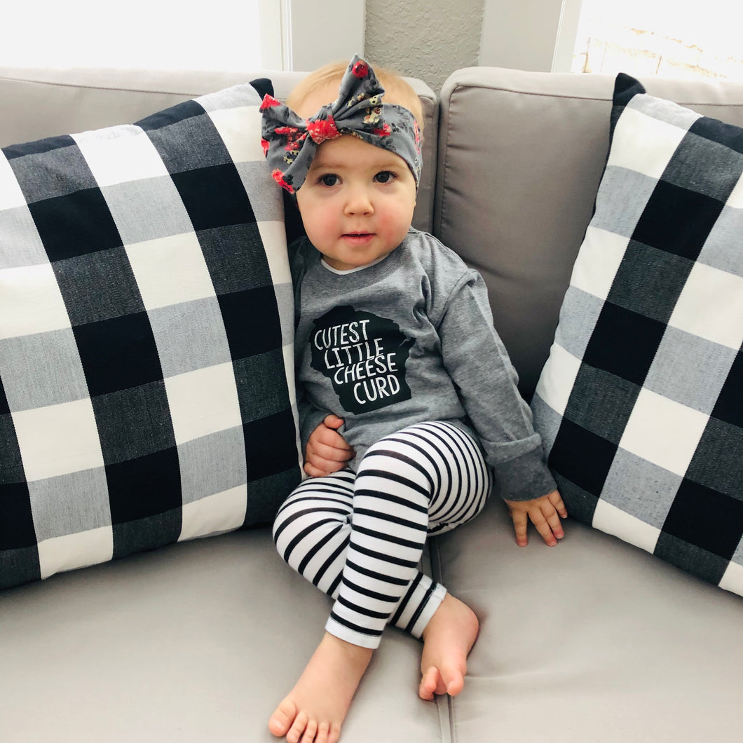 'Cutest Little Cheese Curd' Long Sleeve Toddler Tee
