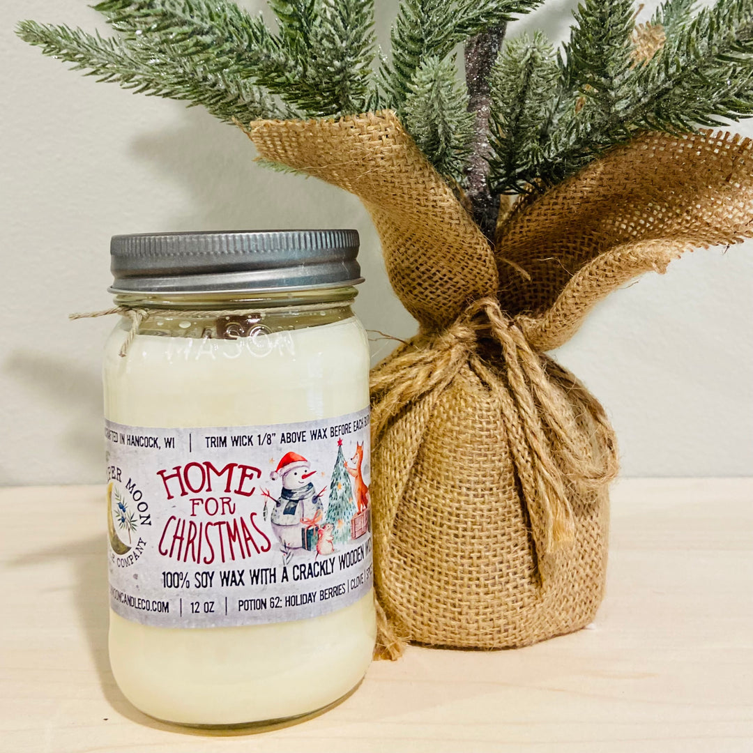 Holiday Candles - 12 oz., Wooden Wick, Soy