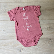 Load image into Gallery viewer, &#39;Eat Sleep and Be Loved&#39; Onesie

