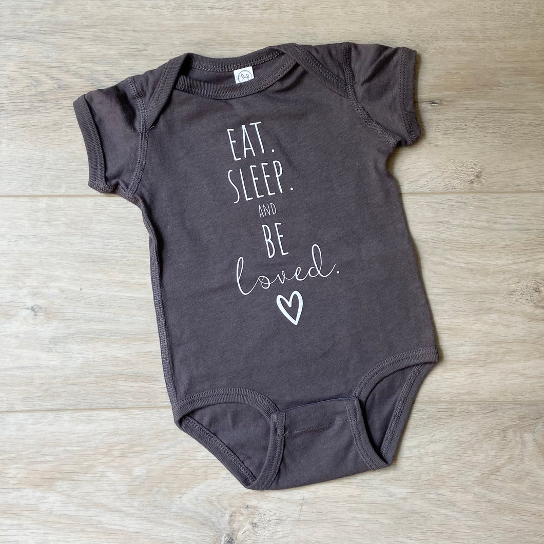 'Eat Sleep and Be Loved' Onesie