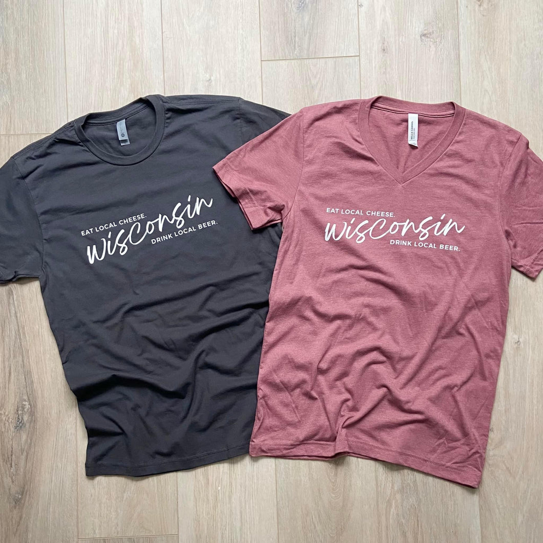 'Eat Local Cheese. Drink Local Beer.' Tee