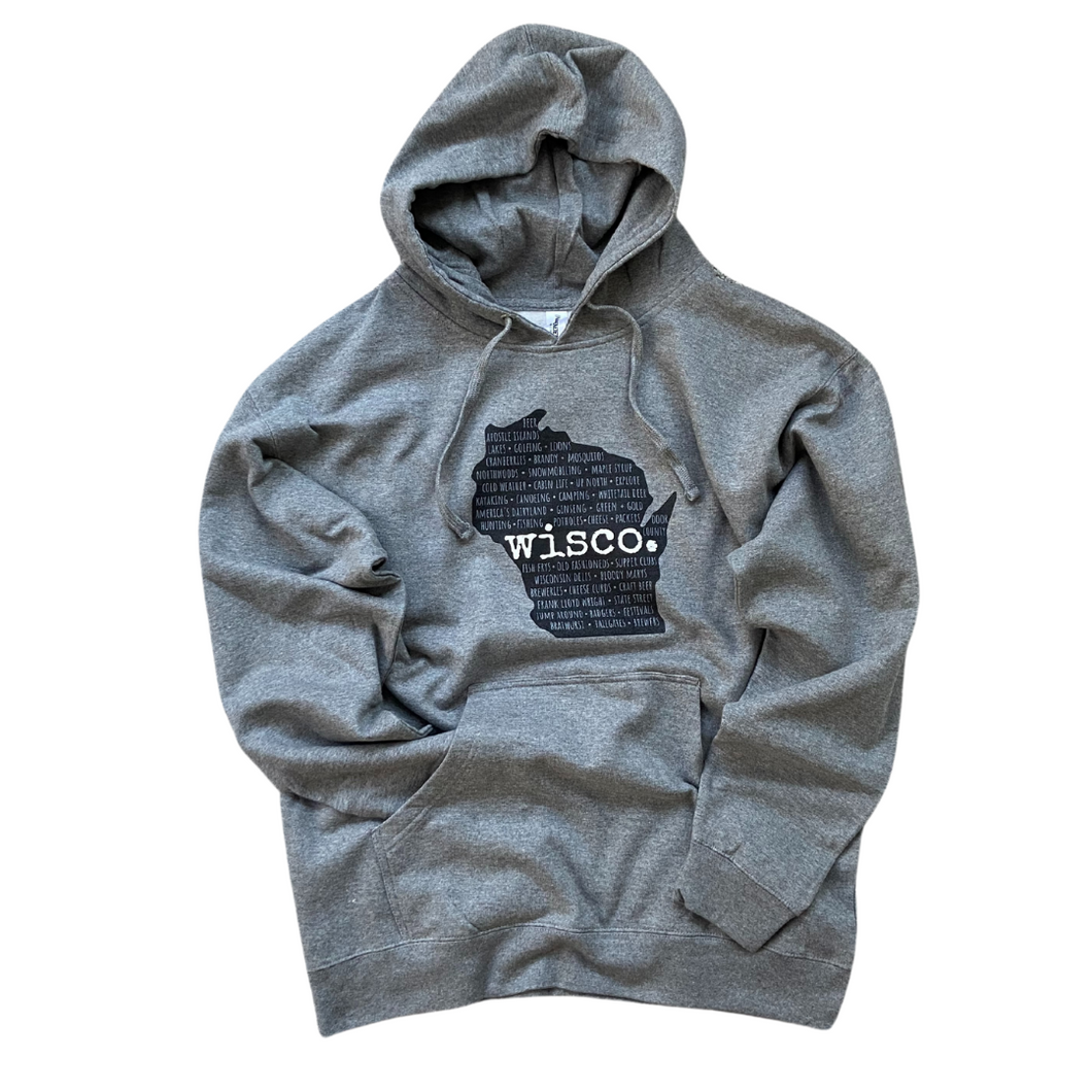 'Wisco' Hoodie - Grey