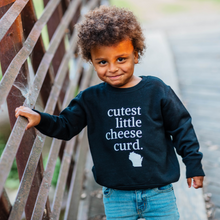 Load image into Gallery viewer, Cutest Little Cheese Curd - Toddler Cozy Crewneck

