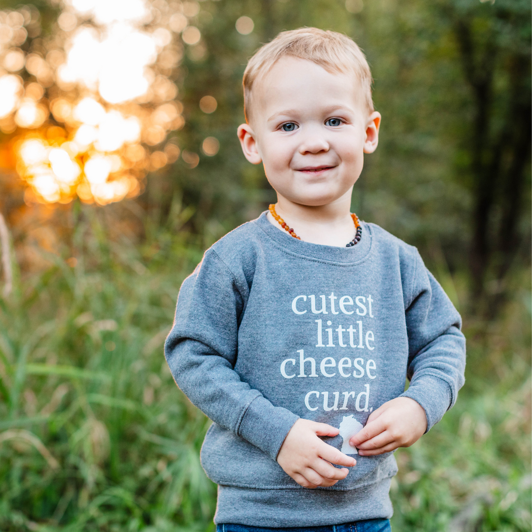 Cutest Little Cheese Curd - Toddler Cozy Crewneck